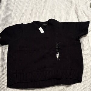 Banana Republic Black Knit Short Sleeved Sweater